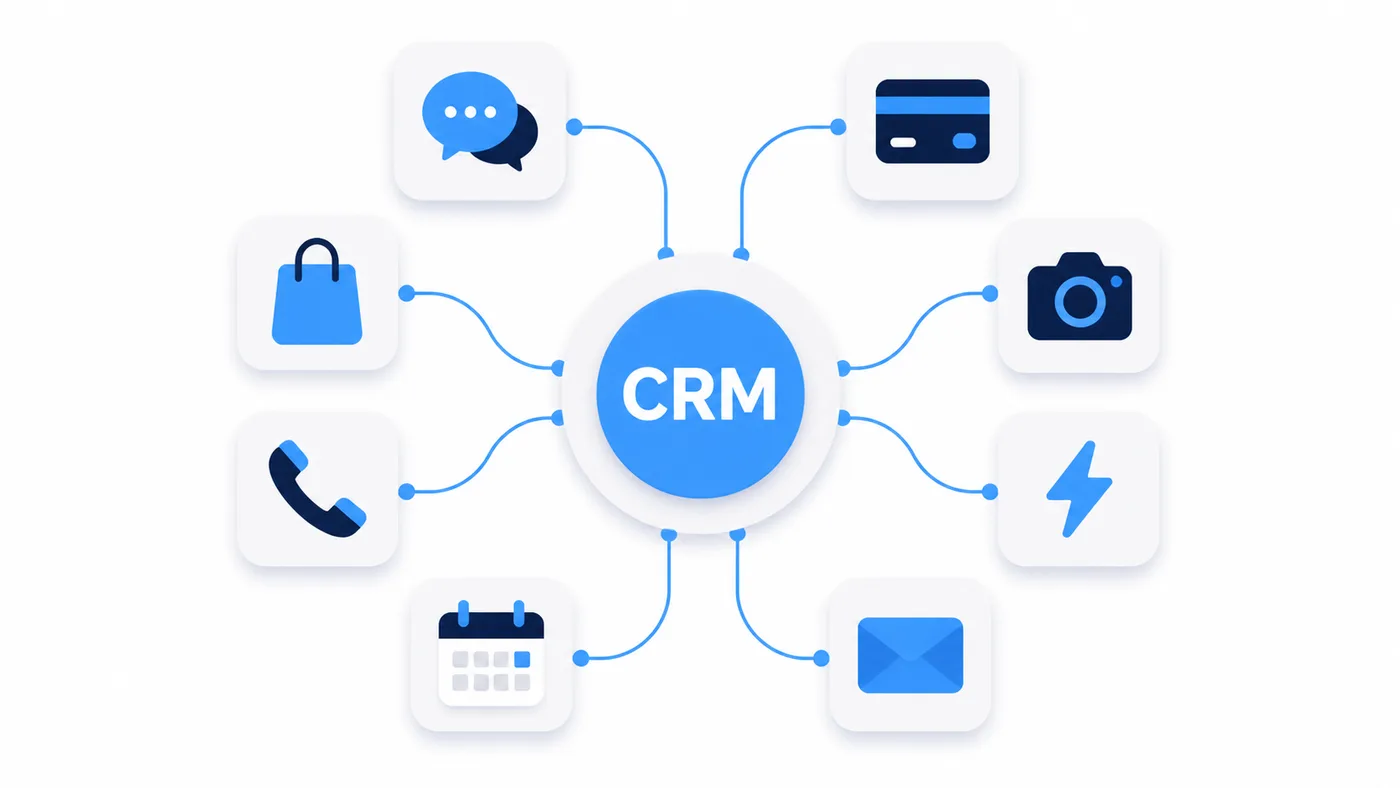 Centralny CRM połączony z czatem, płatnościami, social mediami, automatyzacjami, e-mailem, kalendarzem, telefonem i e-commerce